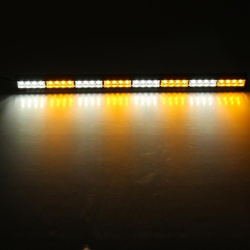 35" 32LED Emergency Warning Traffic Advisor Flash Strobe Light Bar Amber/ White - Picture 2 of 8