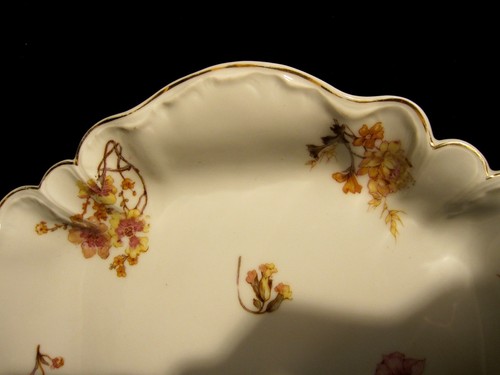Antike viktorianische Haviland Limoges ovale Servierschale Jakobsmuschel Rose 12 x 9 1876-89 - Bild 9 von 12