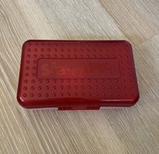 Vintage 90's Spacemaker Pencil Box Case Red And Clear