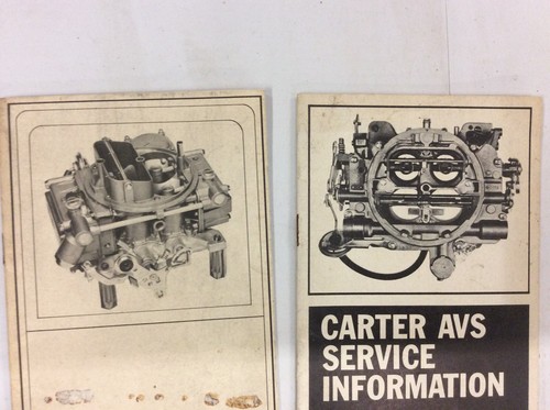 Vintage GM Chevy Literature Lot of 2 Carter AVS Service Info & Holley Carb 4 bbl - Imagen 2 de 4