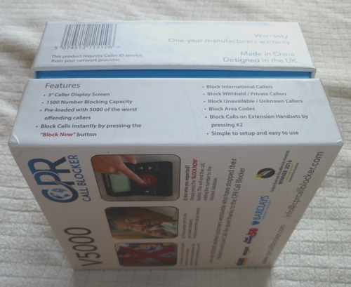 Bloker połączeń CPR V5000 Blok stacjonarny Wszystkie Robocalls, Uciążliwe połączenie, Oszustwa! - Zdjęcie 8 z 12