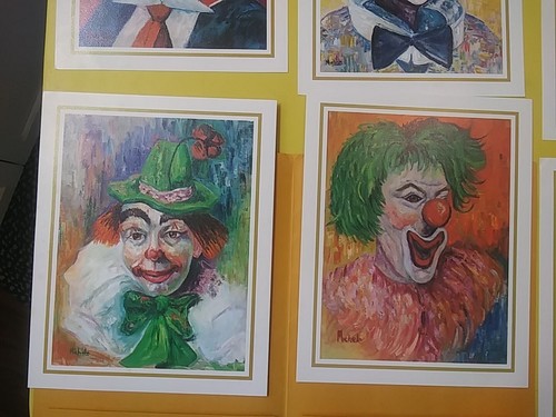 Antique Clowns Michele Oil Painting Reproductions 1966 w Folders BankAmericard - Picture 3 of 17