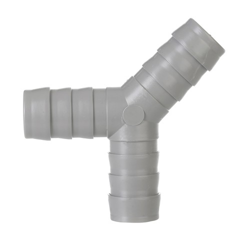 WASHING MACHINE DRAIN HOSE Y PIECE JOINER CONNECTOR SPLITTER KIT 17mm + 3 CLIPS - Picture 2 of 3