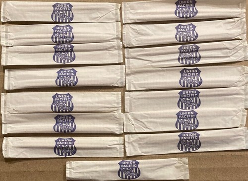 Vintage Union Pacific Overland Railroad Wrapped Toothpicks Lot of 15 - "NOS"