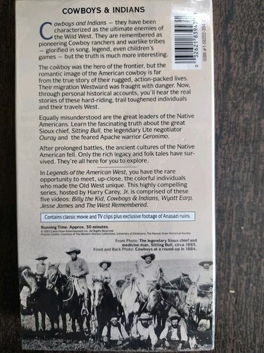 LEGENDS OF THE AMERICAN WEST VHS Set of 5 Jessy James Billy The Kid Wyatt 1992 - Picture 14 of 21