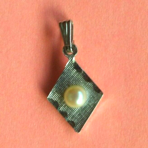 COLLAR COLGANTE DE PERLAS CULTIVADAS PLATA ESTERLINA DE LOS AÑOS 70 - Envío gratuito - Imagen 3 de 6