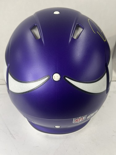 Randy Moss Minnesota Vikings x 100 Dollar Bills Full Sized Helmet Signed Beckett - Picture 4 of 9