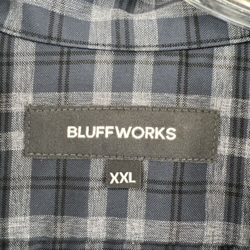 Camicia Bluffworks uomo taglia 2XL con bottoni a quadri L/S tasca nascosta - Foto 3 di 14