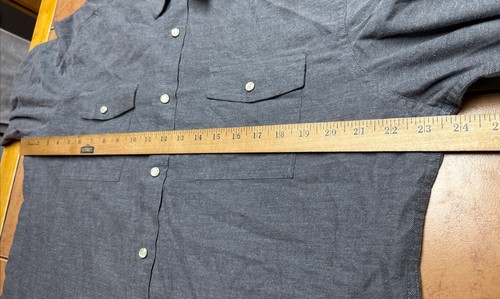 Camisa a Presión Southern Tide Para Hombre Talla Grande Calce Clásico Gris Franela Perla - Imagen 4 de 6