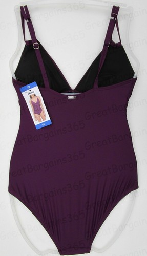 DKNY Swimming Costume Ladies Swimwear One Piece Bra Support Black 10 12 14 BNWT - 第 38/42 張圖片