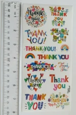 Violette Collection - THANK YOU - Sheet of Stickers #C161