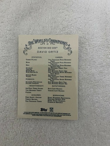 2020 TOPPS CHROME ALLEN & GINTER DAVID ORTIZ #41 - Picture 2 of 2