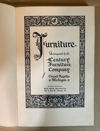 1931 CENTURY FURNITURE CO. GRAND RAPIDS MICHIGAN INTERIOR DESIGN STYLE HISTORY - Picture 2 of 8