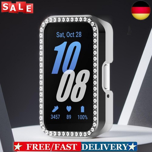PC Diamond Inlaid Case Half Cover Case do Samsung Galaxy Fit 3 SM-R390 (srebrny)
