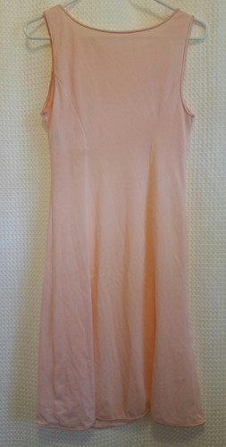 Vintage Gossard Artemis Pink Sleeveless Nightgown Size Petite Flower w/ Bow - Picture 2 of 5