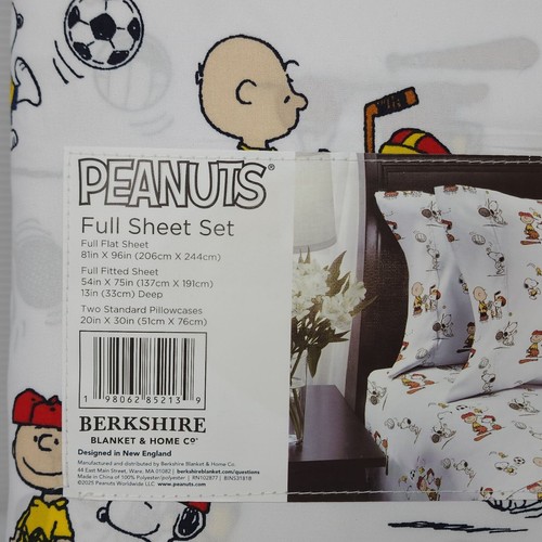 Peanuts Snoopy Full Double Sheets Set Sports Boys Soccer Hockey Tennis Softball - Picture 4 of 7