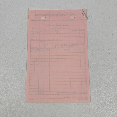 Studebaker Avanti Collection Invoice Window Sticker, Receipts, Service Coupons - Picture 8 of 23
