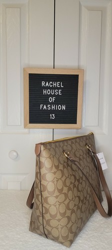 Coach Gallery Tote In Signature Canvas NWT - Picture 9 of 56