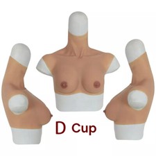 Silicone Breast Forms Fake Boobs Breastplates Crossdresser Drag Queen D Cup.