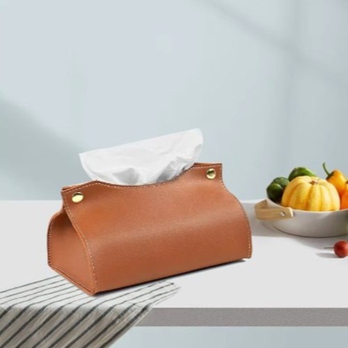 Solid Color Napkin Holder Simple Style Paper Towel Cover Tissue Box Bedroom - 第 6/16 張圖片