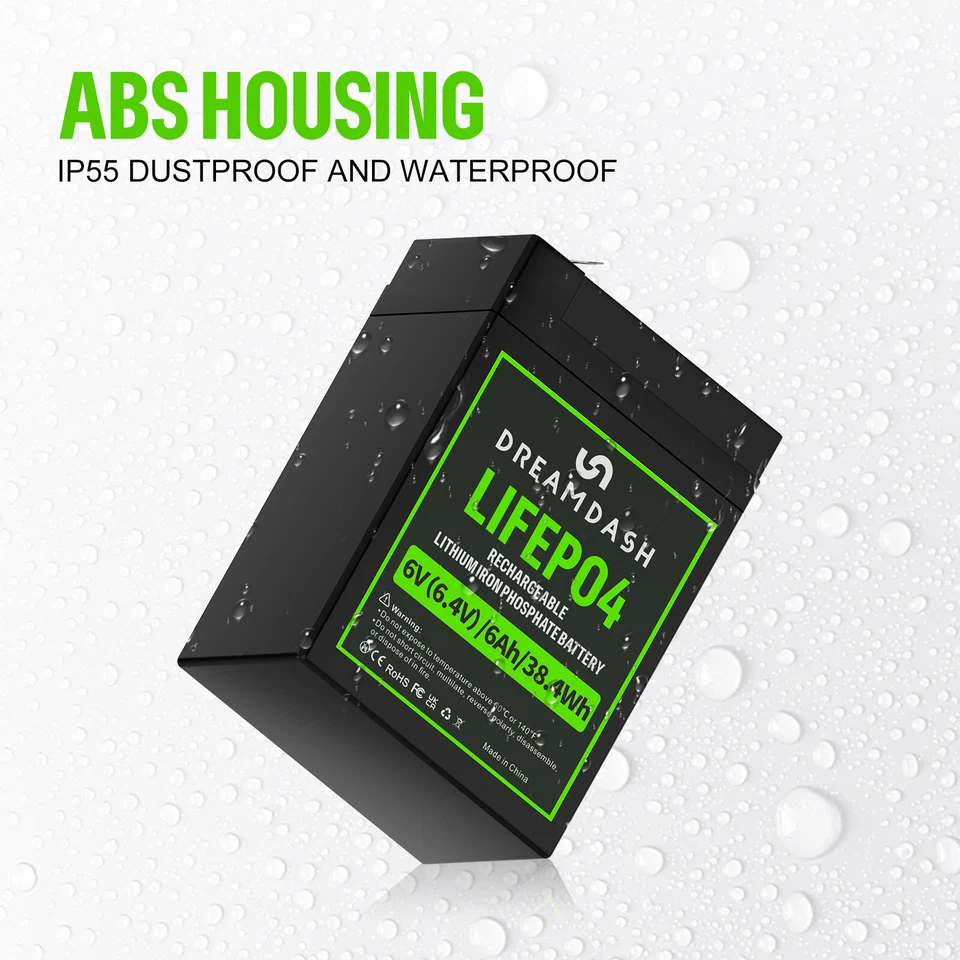 6V 6Ah LiFePO4 AKKU Lithium-Eisenphosphat-Batterie für Notlichtlaternen, Kind - Bild 3 von 4