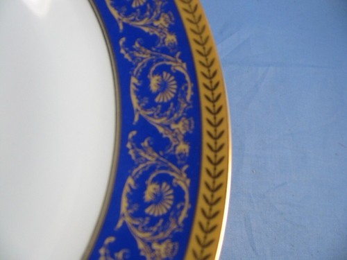 Sorelle feines Porzellan Suppenschalen mit blauem und goldenem Rand 8 Stück - Bild 6 von 8