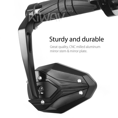 Bar end mirrors ViperII all black 16mm fits Yamaha MAJESTY SMAX TMAX530 - Picture 7 of 9