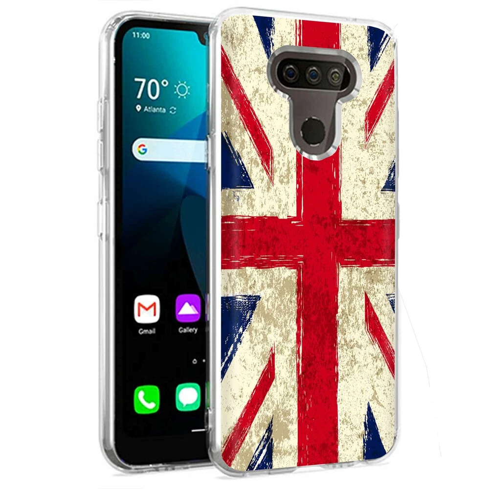 Phone Case for LG Harmony 4,Premier Pro Plus,K41, Old Flag UK Print