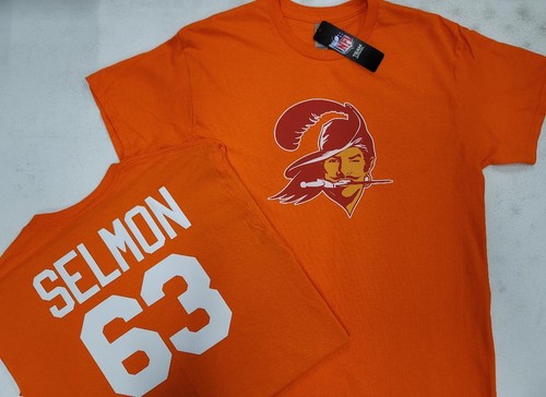 30823 Mens TAMPA BAY BUCCANEERS Evans Brady Brooks White Throwback Shirt ORANGE - Picture 10 of 11