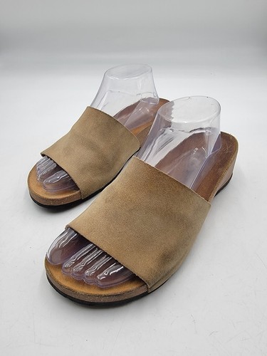 Marina Luna Women's Sz 9 Mirta Slide Suede Beige Sandals *Blemished* - Picture 5 of 12