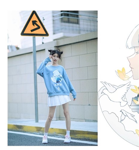 Sky:Children of the Light owl Round Neck Sweater Sky White Bird Pullover Costume - 第 19/33 張圖片