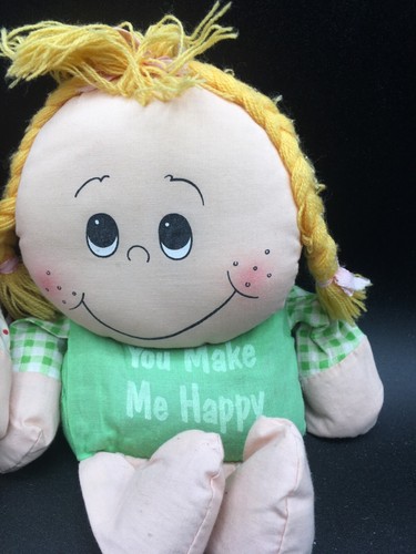2 Vintage 1980s Russ Berrie & Co. Wilbur And Friends Plush Doll Boy Girl - Picture 2 of 7