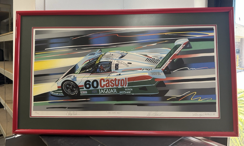 1989 “The Cat’s Ass” Framed Racing Picture Painting Jaguar Randy Owens