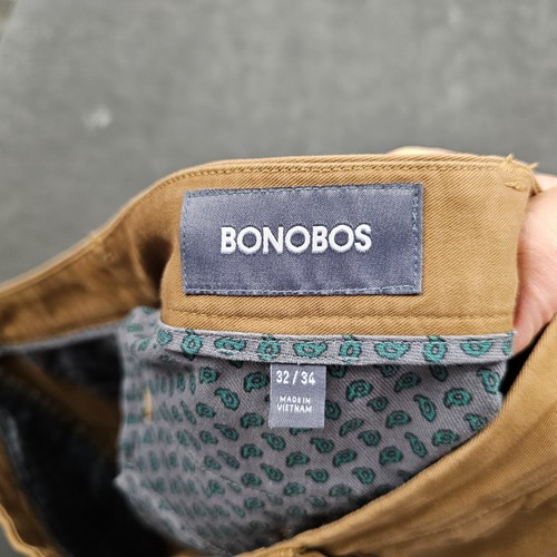 Bonobos Pants Men 32x32 (Tag 32x34) Brown Flex Cotton Twill Tailored Fit Stretch - Picture 6 of 10