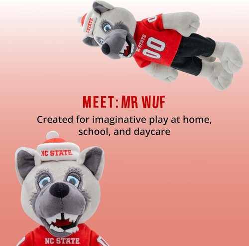 NEU! 14 Zoll North Carolina Mr. Wuf Maskottchen Plüschfigur - NCAA College Football - Bild 4 von 8