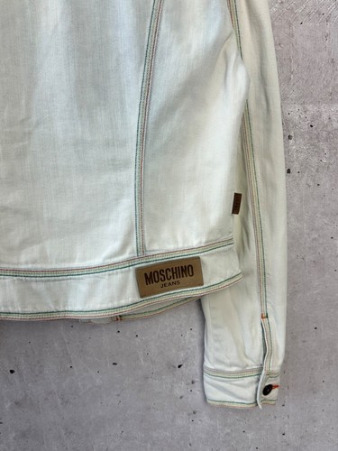 Vintage Moschino Jeans Blue Denim Blazer Jacket Size US8 - Picture 10 of 12