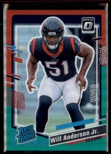 2023 Donruss #342 Will Anderson Jr. Optic Rated Rookie Preview Red & Green Prizm