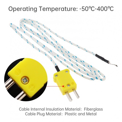 K Type Metal Head Temperature Sensor Thermocouple Probe Copper Wire Mini - Picture 6 of 8
