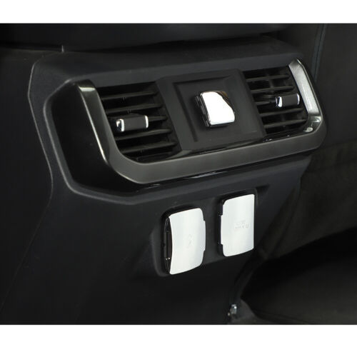 Cubierta de enchufe de alimentación/USB de control delantero y trasero para Ford F150 2021-2022 cromada - Imagen 4 de 9