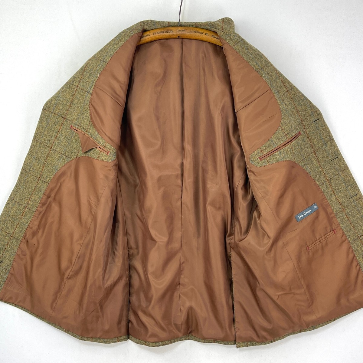 Jack Orton Tweed Jacket Mens 46R Green Check Country Hacking Shooting Hunting eBay