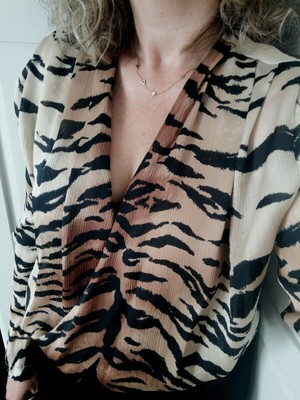 zara animal print bodysuit