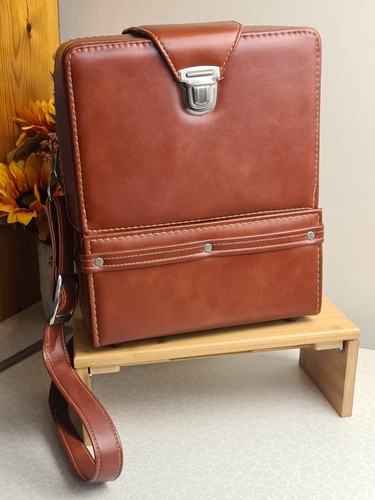 Vintage Faux Leather Camera Carry Case / Travel Bag Immaculate Condition - Picture 2 of 15