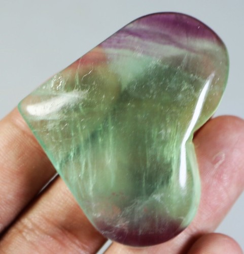 Natural Colourful Fluorite Quartz Crystal Stone Heart Reiki Healing Specimen - Picture 5 of 9