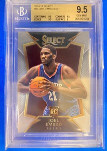 2014-15 Panini Select Basketball #90 Joel Embiid RC BGS 9.5 GEM MINT