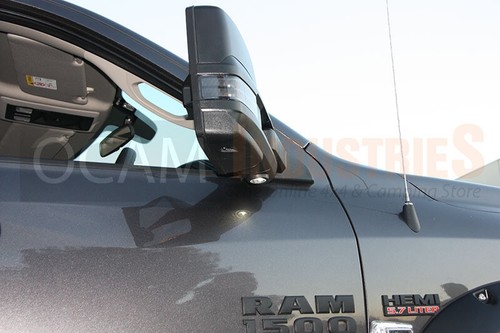 OCAM Extendable Towing Mirrors For RAM 1500 DS, 2017-Current, Black, Electric, H - Picture 10 of 12