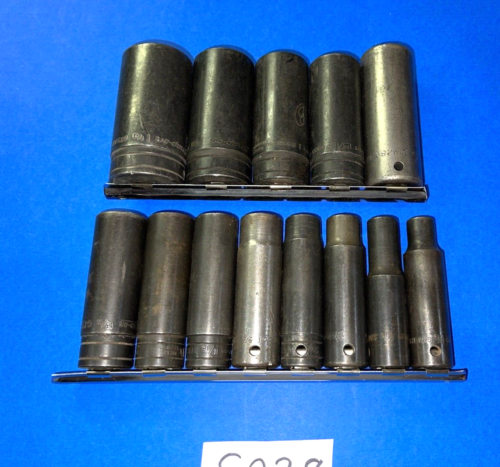 SNAP-ON TOOLS 13 PIECE 1/2 DRIVE SAE. DEEP SOCKET SET 6 POINT 3/8 - 1-1/4 - Foto 18 di 19