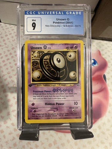 Juego de Cartas Coleccionables Pokémon Unown [O] Neo Discovery 69/75 Regular 1ª Edición Común - Imagen 1 de 2