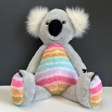 Koala Rainbow Plush FAO Schwarz Dreamies Grey Sparkly Ears Stuffed Animal 18 in