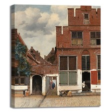 Vermeer stradina di Delft design quadro stampa tela dipinto telaio arredo casa