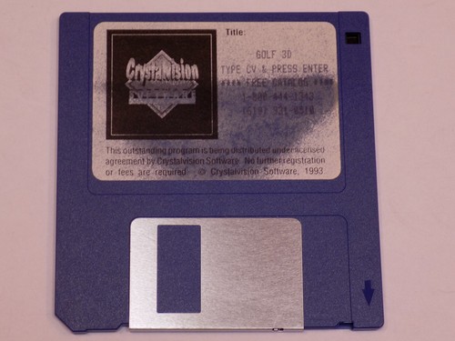 Golf 3D CrystalVision Game Software 3.5 Disk Windows PC Computer Program Vintage